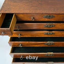 English Chippendale Brass Mounted Mahogany Writing / Jewelry Table Top Box