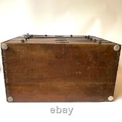 English Chippendale Brass Mounted Mahogany Writing / Jewelry Table Top Box