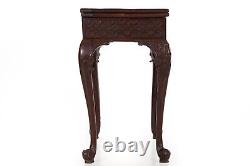 English Chippendale Carved Mahogany Card Table, circa 1770