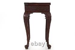 English Chippendale Carved Mahogany Card Table, circa 1770