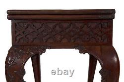 English Chippendale Carved Mahogany Card Table, circa 1770