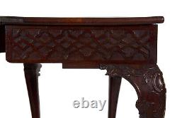 English Chippendale Carved Mahogany Card Table, circa 1770