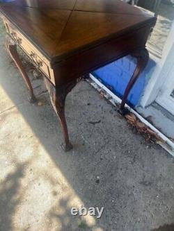 English Chippendale Style Mahogany Game Table