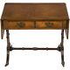 English Vintage Drop Leaf Small Coffee Cocktail Table W Drawers Extending Narrow