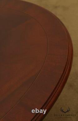 Ethan Allen 18th Century Mahogany Chippendale Style Oval Coffee Table