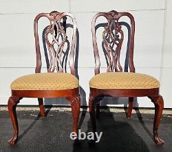 Ethan Allen 18th Century Mahogany Dining Side Chair Chippendale Shell Carved A