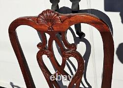 Ethan Allen 18th Century Mahogany Dining Side Chair Chippendale Shell Carved A