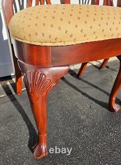 Ethan Allen 18th Century Mahogany Dining Side Chair Chippendale Shell Carved A