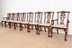 Ethan Allen Chippendale Carved Mahogany Dining Chairs, Set Of Eight