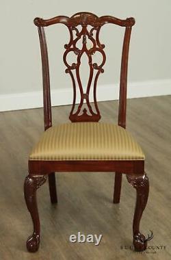 Ethan Allen Chippendale Style Set 8 Mahogany Ball & Claw Dining Chairs