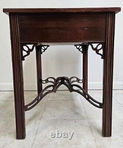 Ethan Allen Georgian Court Chippendale Lamp End Side Table Cherry 225