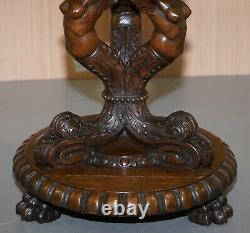 Exceptionally Fine Circa 1800 Carved Maidens Bust Side Table Grand Tour Marble