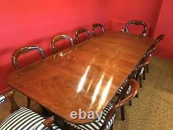 Exquisite George III style Brazilian mahogany dining table Pro French polished