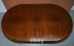 Extending Tilt Top Oval Dining Table In The Regency Style Solid Mahogany Castors