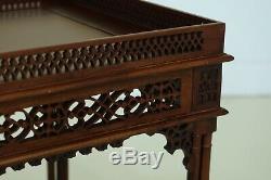 F32135EC Chinese Chippendale Mahogany Occasional Table