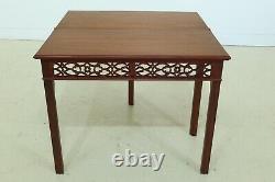 F32201EC Chippendale Solid Mahogany Games Table Possibly Bartley
