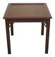 F47728ec Square Cherry Chippendale Style Occasional Table