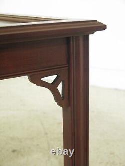 F47728EC Square Cherry Chippendale Style Occasional Table