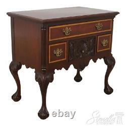 F56541EC Ball & Claw Chippendale Banded Mahogany Lowboy