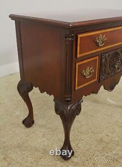 F56541EC Ball & Claw Chippendale Banded Mahogany Lowboy