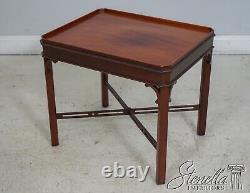 F61291EC Pair Chippendale Mahogany Living Room Lamp End Tables
