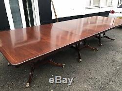 Fantastic 13ft Antique Regency style Irish dining table pro French polished
