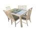 Faux Bamboo Chinese Chippendale 7-piece Dining Set