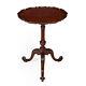 Fine English Chippendale Antique Carved Mahogany Pie Crust Table Ca. 1760