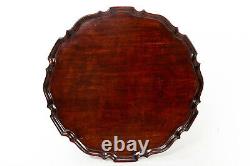 Fine English Chippendale Antique Carved Mahogany Pie Crust Table ca. 1760