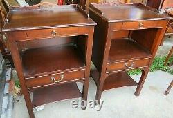 Finest Pair of Oxford Mahogany Chippendale Tables From Kindel Estimated 1940s