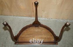 Flamed Mahogany Thomas Chippendale Style Demi Lune Claw & Ball Console Table