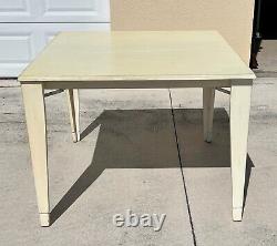 FrontGate Antique White Folding Table with 4 Chippendale Folding Chairs