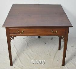 George II Mid-18th Century Mahogany Chinese Chippendale Game Table Flip Top