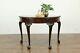 Georgian Or Chippendale Style Half Round Demilune Console Table #33333