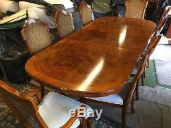 Gorgeous Designer Art Deco style Burr Yew tree dining table pro French polished