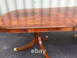 Gorgeous Designer Art Deco style Burr Yew tree dining table pro French polished