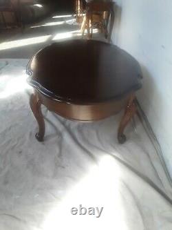 Gorgeous, Oval Chippendale Style Walnut Coffee Table With Ball and Claw Feet