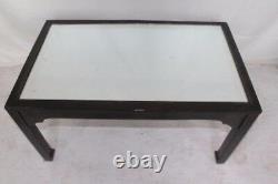 Great Chinese Chippendale Ebonized Coffee Table with Mirrored Top, Circa 1920's