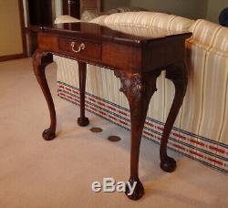 HENREDON Rittenhouse Square Mahogany Chippendale Console Table-Ball in Claw-EX