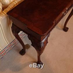 HENREDON Rittenhouse Square Mahogany Chippendale Console Table-Ball in Claw-EX