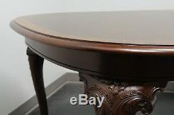 HICKORY CHAIR Chippendale Ball in Claw Banded Mahogany Dining Table