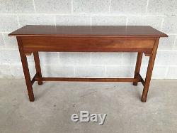 Harden Furniture Solid Cherry Chippendale Style 3 Drawer Console Table