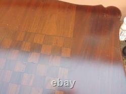 Hardwood 36x31+ French Chess / Game Table Inlaid Top Chippendale legs Walnut