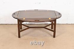 Henkel Harris Chippendale Carved Mahogany Butler's Coffee Table
