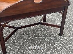 Henkel Harris Chippendale Style Mahogany Butler's Tray Coffee Table