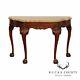 Henkel Harris Mahogany Ball And Claw Marble Top Console Table