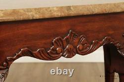 Henkel Harris Mahogany Ball and Claw Marble Top Console Table