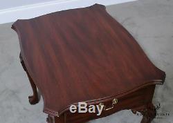 Henkel Harris Mahogany Chippendale Ball and Claw One Drawer Side Table