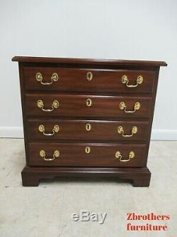 Henkel Harris Mahogany Chippendale Silver Chest End table Night Stand