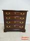 Henkel Harris Mahogany Chippendale Silver Chest End Table Night Stand